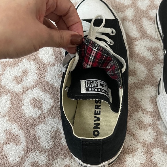 Converse Women's Black and White Sneakers - Picture 2 of 5